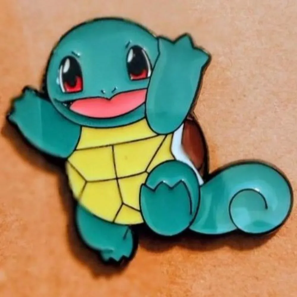 Squirtle Gang Water Pokemon Character Enamel Pin - Video Game Collectible